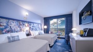 two beds in a room